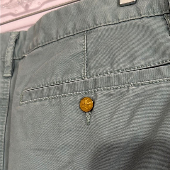 Tori Burch Women’s Size 31 Cotton Chino Logo Buttons Straight Leg Pants - Picture 3 of 9